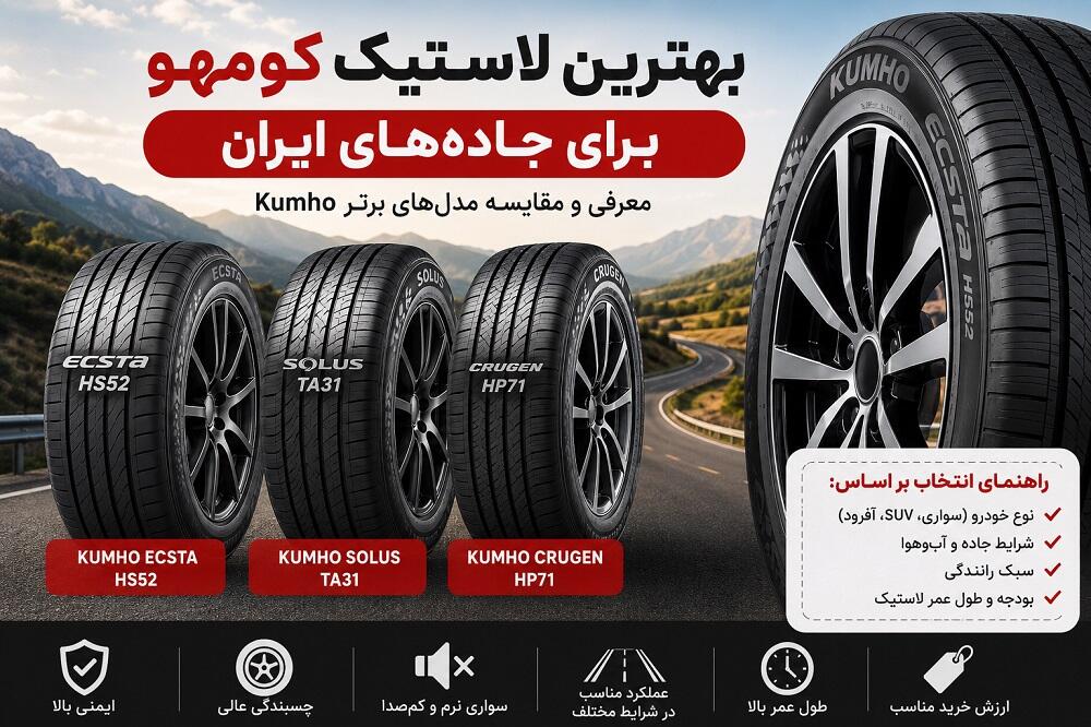 بهترین لاستیک کومهو برای جاده‌های ایران | معرفی و مقایسه مدل‌های برتر Kumho