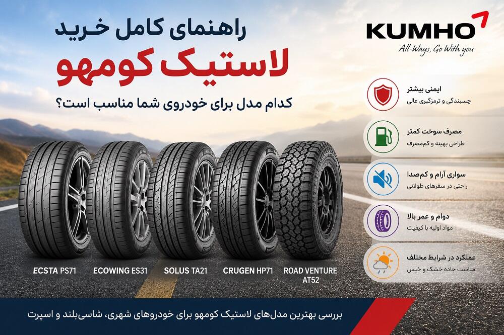 راهنمای خرید لاستیک کومهو | معرفی بهترین مدل‌ها برای انواع خودرو